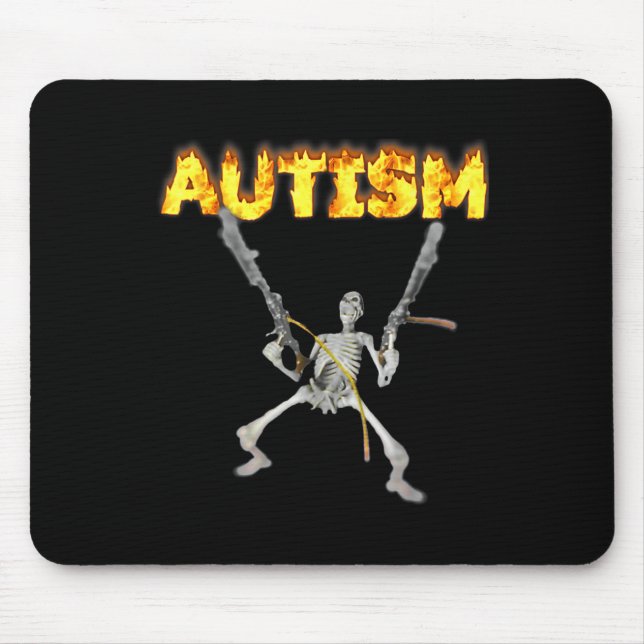 Autism Skeleton Funny Oddly Specific Dank Meme 3  Mouse Mat (Front)