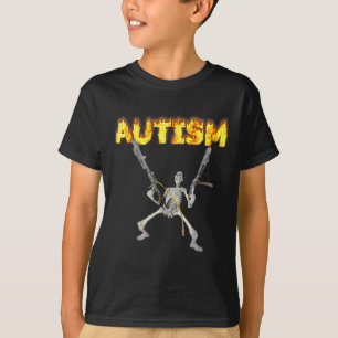 Autism Skeleton Funny Oddly Specific Dank Meme 3 T-Shirt