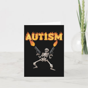 Autism Skeleton Funny Oddly Specific Dank Meme Card