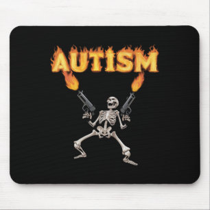 Autism Skeleton Funny Oddly Specific Dank Meme  Mouse Mat