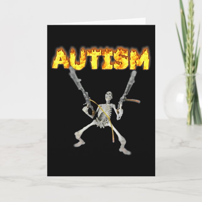 Autism Skeleton Meme  Card (Front)