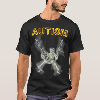 Autism Skeleton Meme Funny Men Women Kids T-Shirt 