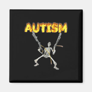 Autism Skeleton Meme  Magnet