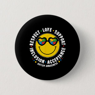 Autism Smile Face Men Women Boys Girls Kids Autism 6 Cm Round Badge