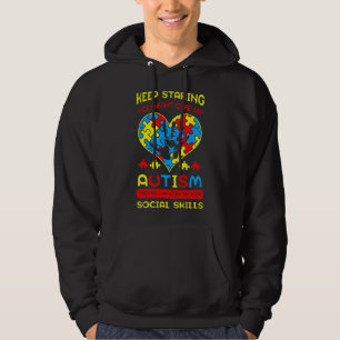 Autism Social Skills Autistic Puzzle Piece Stop Ha Hoodie