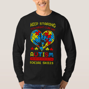 Autism Social Skills Autistic Puzzle Piece Stop Ha T-Shirt