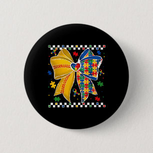 Autism Softll Coquette Bow Autism Awareness Mother 6 Cm Round Badge