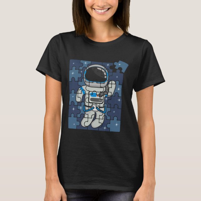 Autism Spaceman Astro Cosmo Space Autism Awareness T-Shirt (Front)