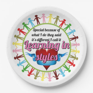 Autism special education paper plate