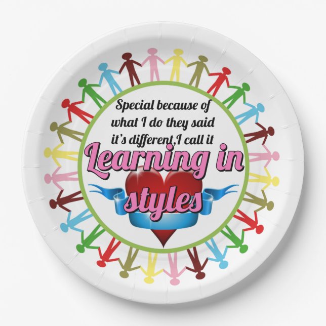Autism special education paper plate (Front)