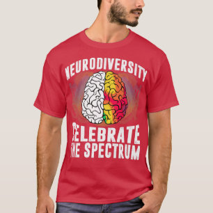 Autism Spectrum ASD ADHD Rainbow Brain Neurodivers T-Shirt