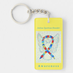 Autism Spectrum Disorder Awareness Ribbon Keychain