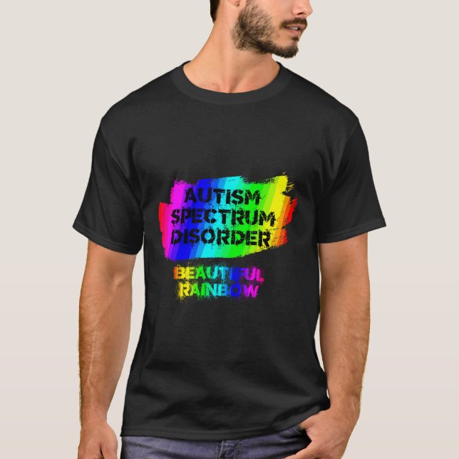 Autism Spectrum Disorder Beautiful Rainbow T-Shirt (Front)