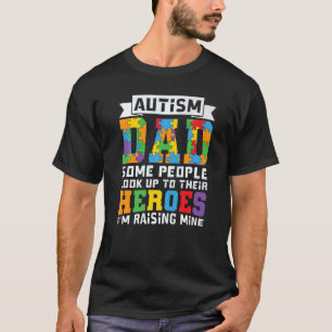 Autism Spectrum Disorder Dad Proud Awareness Puzzl T-Shirt
