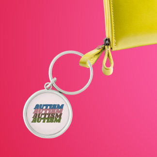 Autism Spectrum Disorder fun colourful Key Ring