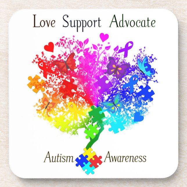 Autism Spectrum Tree Coaster (Front)