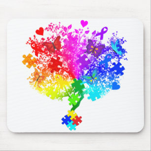 Autism Spectrum Tree Mouse Mat