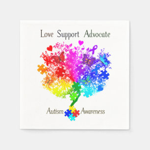 Autism Spectrum Tree Napkin
