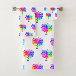 Autism Spectrum Trees Bath Towel Set