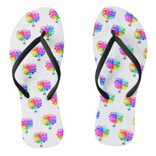 Autism Spectrum Trees Flip Flops