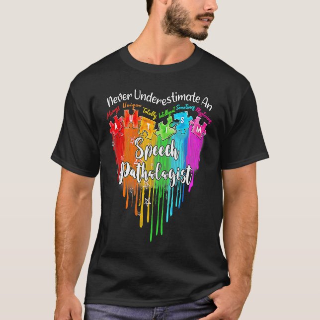Autism Speech Language Pathologist Jigsaw Puzzle H T-Shirt (Front)