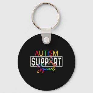 Autism Squad Awareness Autism Support Team Group F Key Ring