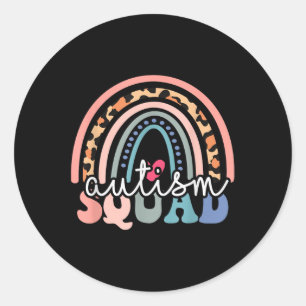 Autism Squad Shirt Autism Awareness Support Tee Ki Classic Round Sticker