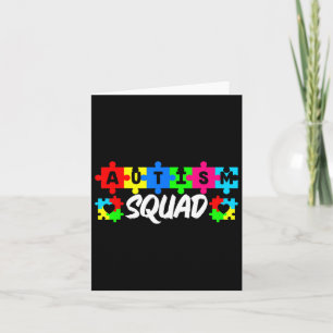 Autism Squad Support Inclusion Advocacy Awareness  Card