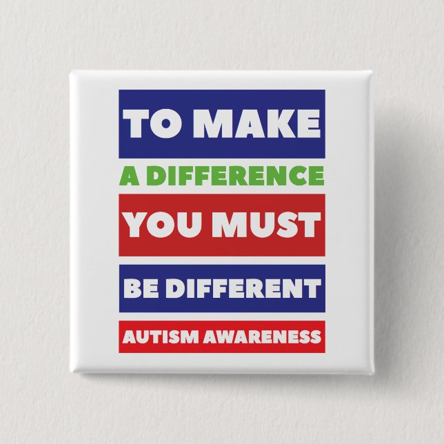 Autism Square Button (Front)