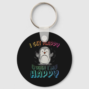 Autism Stimming Penguin I Get Flappy When I´m Happ Key Ring