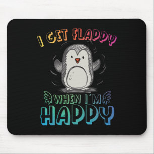 Autism Stimming Penguin I Get Flappy When I´m Happ Mouse Mat