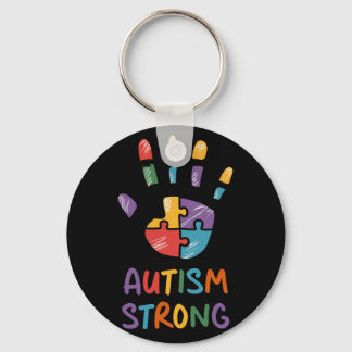 Autism Strong Key Ring