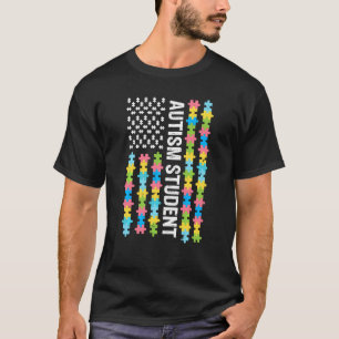 Autism Student Awareness I M A Proud Teacher Vinta T-Shirt