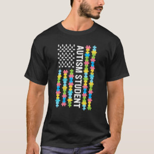 Autism Student Awareness I M A Proud Teacher Vinta T-Shirt