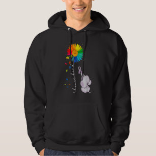 Autism Sunflower Autism Awareness Elephant Choose Hoodie