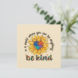 Autism Sunflower Be Kind