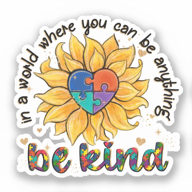 Autism Sunflower Be Kind (Front)
