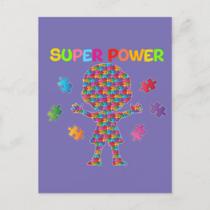 Autism, Super Power Postcard