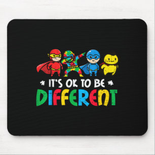Autism superheroes to be different asd awareness mouse mat