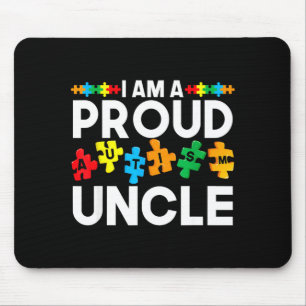 Autism support a proud uncle neurodiversity men mouse mat