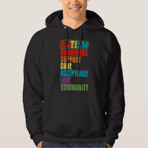 Autism Support Care Acceptance For Autism Awarenes Hoodie