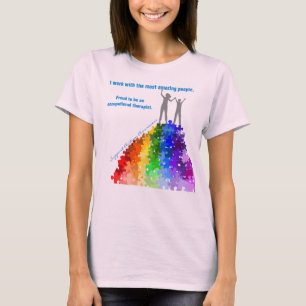 Autism Support Climbing To New Heights Woman & Boy T-Shirt