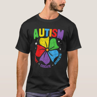 Autism Support Kids For Mum Dad Autism Awareness T-Shirt