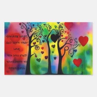 Autism support - Path to Greatness Rectangular Sticker