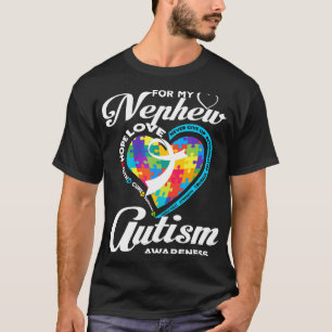 Autism-Supporting My Nephew-Autism Awareness Aunt T-Shirt