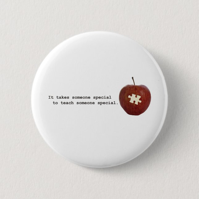 Autism Teacher 6 Cm Round Badge (Front)