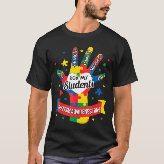 Autism-Teacher Autism Awareness  Student Puzzle Pi T-Shirt