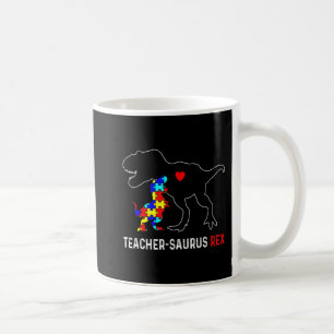 Autism Teacher Dinosaur Teachersaurus Rex Awarenes Coffee Mug