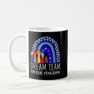 Autism Teacher Dream Team Special Education Rainbo Coffee Mug