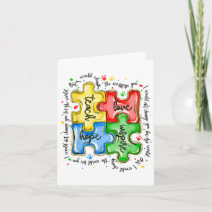 Autism Teacher, Neurodiversity, Teach Love Inspire Card